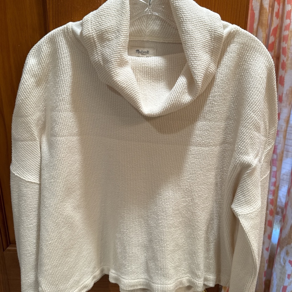 Madewell Cream Cowl Neck Sweater